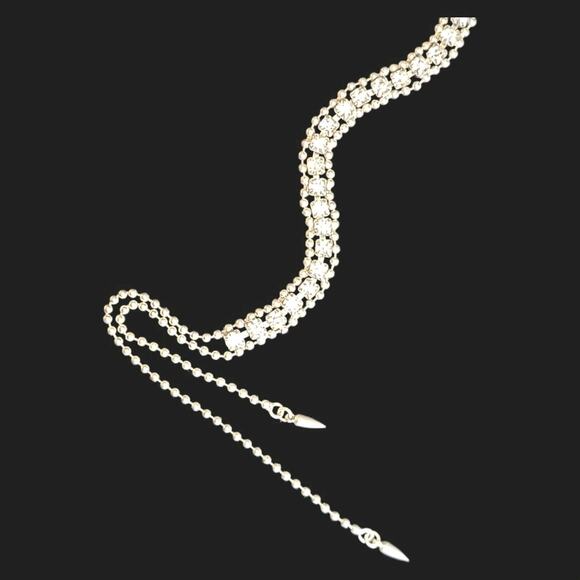 Rare Loren Hope Crystal Rhinestone Y-drop Necklace 18-20" + 15"‎ Drop - Picture 13 of 13